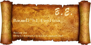 Baumöhl Evelina névjegykártya